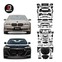 Kit carrosserie F02 à G70 M760 pour BMW Série 7 F01 F02 09-15 Facelift G70 M760, comprenant pare-chocs avant et arrière, ailes et phares