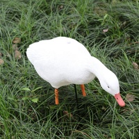 Décorations en plastique peintes de leurres d'oie blanche de neige de colvert pour la chasse