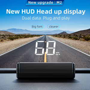 M2 Auto misuratore GPS HUD Head Display 5 pollici LCD LED proiettore parabrezza in vetro Plug Play OBD2 tachimetro con funzione orologio - Product Image 5