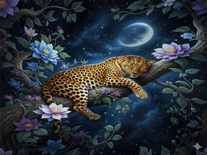 Tela de algodón estampada con diseño de leopardo salvaje, tela de algodón premium por yarda para acolchar, coser, camisas, accesorios, bricolaje - Product Image 4