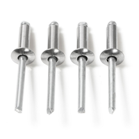 Fraisage de polissage de haute qualité en acier inoxydable A2 SS 304 SS316 INOX tête ronde extrémité ouverte Rivet aveugle DIN7337