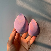 Éponge de maquillage Pinkz ultra douce en marbre rose sans latex, houppettes de beauté, mélangeurs de fond de teint bicolores, ensemble de pinceaux de maquillage