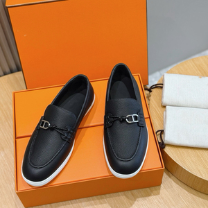 Scarpe Loafer Originali in Vera Pelle Italiana con Fibbia in Metallo, Suola Morbida in Gomma, Calzature di Lusso Business Casual Slip-on per Gentiluomini - Product Image 6