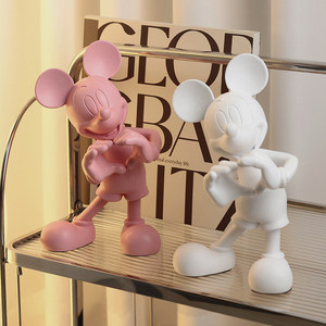 Figurine d'action <span class=keywords><strong>Mickey</strong></span> <span class=keywords><strong>Mouse</strong></span> en résine, faite à la main et peinte à la main, modèle de collection, cadeau décoratif - Product Image 3