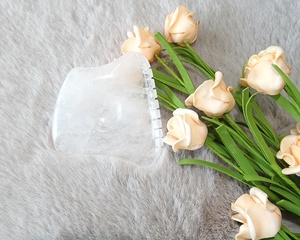 Strumenti per Massaggio <span class=keywords><strong>Gua</strong></span> <span class=keywords><strong>Sha</strong></span> in Quarzo Trasparente con Foro per il Pollice, Attrezzi per Terapia di Massaggio Guasha per il Corpo - Product Image 6