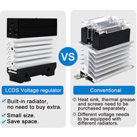 Regulador de Voltaje de Estado Sólido Monofásico LCTC 40A, 0-10V, 4-20mA, 0-5V, Control SSR, Relé Delgado con Disipador de Calor, 0-250VAC, Alta Calidad