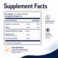 Kundenspezifische Private Label Liposomale Glutathion Flüssige Tropfen 60ml Erwachsenen-Glutathion-Nahrungsergänzungsmittel Vitamin C Leber-Entgiftung Antioxidans