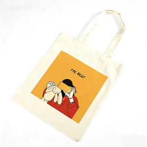 กระเป๋าผ้าแคนวาสลายตัวอักษรคุณภาพสูงสำหรับ<span class=keywords><strong>ผู้หญิง</strong></span> ทำจากผ้าฝ้ายรีไซเคิล ขนาดเล็ก เหมาะสำหรับไปทะเล ของขวัญ ซื้อของชำ - Product Image 1