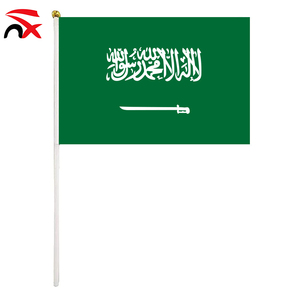 <span class=keywords><strong>Bandera</strong></span> de <span class=keywords><strong>Arabia</strong></span> <span class=keywords><strong>Saudita</strong></span>, <span class=keywords><strong>bandera</strong></span> nacional de <span class=keywords><strong>Arabia</strong></span> <span class=keywords><strong>Saudita</strong></span> con asta para la mano, para decoración de fiestas y suministros. - Product Image 1