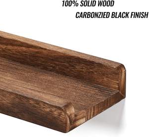 <span class=keywords><strong>3</strong></span> 件套木材图片壁架货架乡村浮动搁板 - Product Image 4