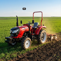 Tracteur agricole compact 4x4 4 roues motrices avec boîte de vitesses et pompe, moteur diesel 50 CV, haute sécurité, matériel agricole