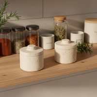 Bougeoir en travertin beige naturel personnalisé certifié BSCI, pot en pierre de marbre sur mesure, adapté à la décoration intérieure
