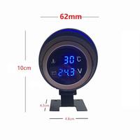 Jauge de température d'eau 2 en 1, voltmètre numérique à LED, capteur de température d'eau pour tuyau, capteur de température pour voiture, camion, moto