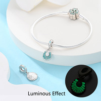 Vente en gros usine – Pendentif lumineux en argent 925, série Océan, tortue marine, pieuvre, breloques DIY, accessoires pour bracelet, bijoux pour femme, cadeau