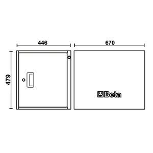 Beta C58MA/A armoire à portes battantes anthracite pour établis modulaires C58BC - Product Image 2