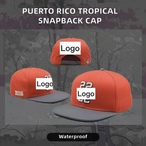 หมวกเบสบอลทีมเปอร์โตริโกแบบปรับได้ ตัวล็อคโลหะ ลายทรอปิคอล 6 แผง ระบายอากาศ กันน้ำ สำหรับทุกเพศ - Product Image 2