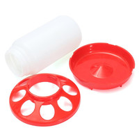 Kit de mangeoire et d'abreuvoir pour poussins Mangeoire pour poussins 1L et abreuvoir pour poussins 1,5 L avec 3 pattes à hauteur réglable pour couveuse de canard