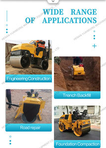 Rullo Compattatore Vibrante a Basso Prezzo da 1, 2, 3 Tonnellate, Macchina Compattatrice Vibrante per Asfalto, Mini Compattatore Stradale Cavalcabile - Product Image 5