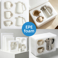 Insert en mousse EPE découpé sur mesure, emballage protecteur antichoc, résistant aux collisions, pour le transport et le stockage des cafetières