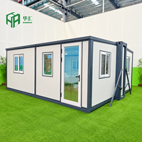 Maison mobile extensible de 20 pieds facile à installer avec chambre, cuisine et salon