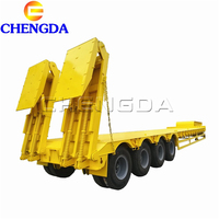 Remorque de lit plat semi-camion d'occasion, 4 axes, plateau de lit plat, pour arabie saoudite 2, 3, 4 axes, 40, 60 tonnes, 100 tonnes