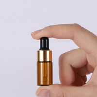 Flacons compte-gouttes en verre WOGU Amber pour échantillons, 1ml, 2ml, 3ml, 5ml, pour huile capillaire, emballage cosmétique, huile essentielle