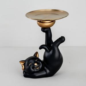 Bandeja Decorativa de Resina con Forma de <span class=keywords><strong>Gato</strong></span>, Pintada a Mano, Ecológica, para Mesa de Centro, Venta Caliente de Fábrica - Product Image 2