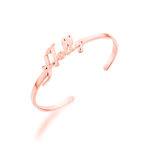 Gros Amoureux Personnalisé Mode Nom Lettre Alphabet En Acier Inoxydable Bijoux Bracelet Manchette Bracelets - Product Image 2