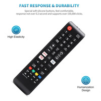 Nuevo Control Remoto de Reemplazo BN59-01315B para Smart TV Samsung UE43RU7105 UE50RU7179 con Teclas para NETFLIX, Prime Video y Rakuten TV