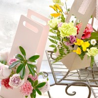Boîte à papier Kraft ajouré étanche, 10 pièces, pour Bouquet de Festival, emballage floral, DIY bricolage