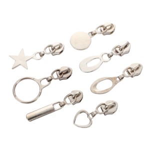 Tirettes de fermeture éclair en alliage de zinc 3 5 8 mm avec verrou à broche, durables, formes personnalisables pour sacs et vêtements - Product Image 2