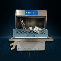 Comptoir autoportant professionnel 60cm en acier inoxydable Smart Fast 60s Cycle de lavage Machine à laver les verres commerciale pour les restaurants