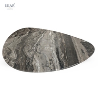 Ensemble de table basse rectangulaire ALTO durable en marbre et acier inoxydable |   Table basse moderne minimaliste pour salon |   EKAR FURNITURE