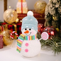Nouveauté : Lampe LED Bonhomme de Neige Lumineux pour Décoration de Table de Noël, Ornement de Scène Intérieure Festive