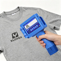 Yaomatec Handheld-Tintenstrahldrucker für T-Shirts, Kleidung, Stoffe, Textilien, Markierung, individuelles Firmenlogo, Muster, 12,7 mm Druckmaschine