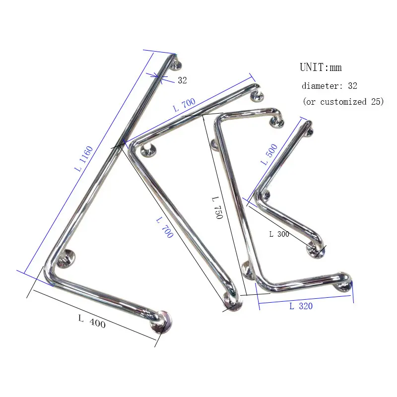 A0142 Austin Custom sus304 in acciaio inossidabile, assistenza di sicurezza, a parete, barra da bagno