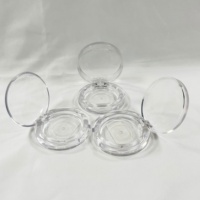 Emballage personnalisé de fard à joues en plastique transparent rond, étui vide pour palette de fards à paupières, matériaux recyclés, cosmétique, couleur personnalisée