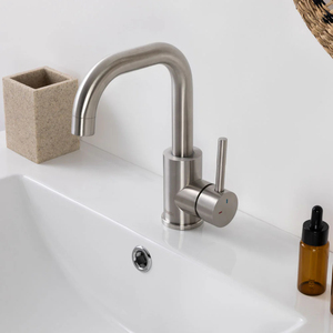 Mitigeur de lavabo de luxe en acier inoxydable à levier unique, nouveau modèle à prix réduit pour salle de bain 20NV5003290 - Product Image 4