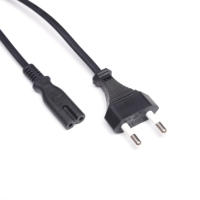 Cordon d'alimentation plat coréen KTL KC Approval H03vvh2-f 2x0.75mm2 avec prise IEC C7