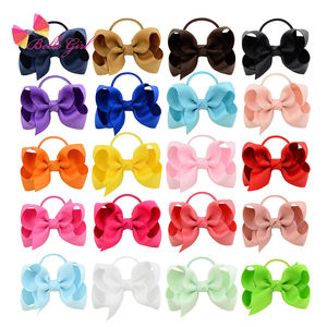 BELLEWORLD Accessoires de cheveux pour enfants 20 couleurs Ruban de cheveux élastiques élastiques élastiques pour queue de cheval pour étudiantes - Product Image 1