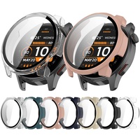 Film de protection d'écran en verre trempé, couvercle pare-chocs pour montre Haylou 4S HF012, étui de protection pour montre intelligente en PC rigide