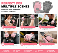 Personnalisé Entraînement Sportif Fitness Gym Cyclisme Entraînement Haltérophilie Soulagement De La Douleur De La Paume Antidérapant Absorbant Les Chocs Demi Doigt Gants