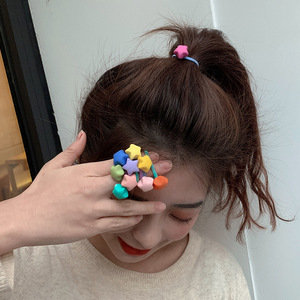 10 pièces/boîte coréenne fille tête corde petit élastique bébé mignon couleur bonbon cheveux accessoires haute élasticité cheveux corde cravate - Product Image 5