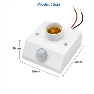 Support de lampe à détecteur de mouvement infrarouge E27, adaptateur de douille LED, installation facile pour l'éclairage intérieur et extérieur - Product Image 6