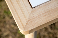 Table d'activités en bois sur mesure COMMIKI OEM avec tableau de dessin, plateau à eau et sable, table sensorielle pour le sable avec 2 bacs de rangement