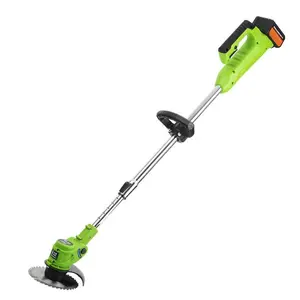 Portable Cordless Mower With Wheels Small Household Handheld Mower Charging Hoe Grass Artifact Electric Hedge Trimmer