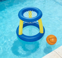 Jeu de panier de basket-ball aquatique gonflable pour piscine familiale, comprenant un ballon, un jouet sportif flottant pour le plaisir en plein air et à la plage