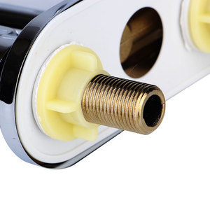 Robinet de cuisine à double poignée, rotation à 360 degrés, montage sur plan, valve en céramique, style contemporain - Product Image 3