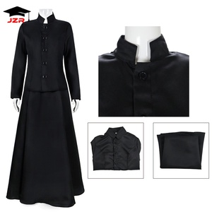 Robe <span class=keywords><strong>de</strong></span> prêtre noire, vêtement religieux, <span class=keywords><strong>soutane</strong></span> noire - Product Image 6