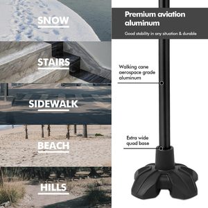 Foldable <b>Walking</b> Cane Collapsible Lightweight Adjustable Portable Hand <b>Walking</b> <b>Stick</b> for Men Women - Product Image 4